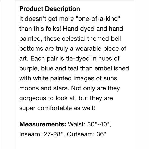 Celestial Print Bohemian Pants - Picture 2 of 5